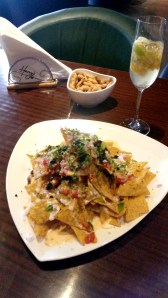 Sparkling Sangria and Harry's nachos