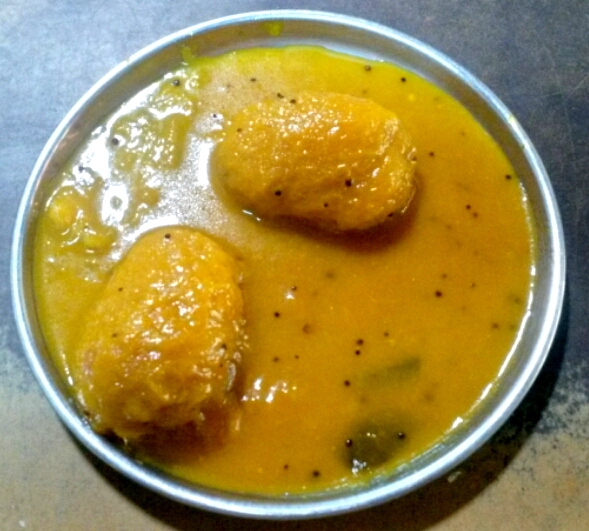 Ambya Humane  a sweet, spicy and sour delicacy made with local mangoes, Jaggery and tempered with Mustard, chillies and Curry leaf