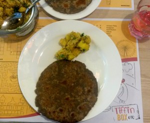 Aloo Poshto and Ragi Roti, Tiffin Box Etc