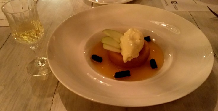 Baba au Rhum with late harvest New Zealand Riesling...