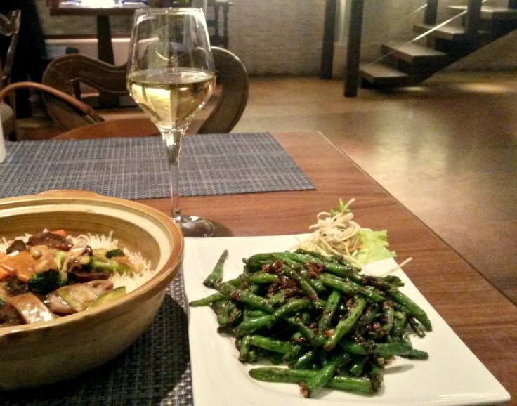 Pot rice and Soy French beans with a dry Riesling 