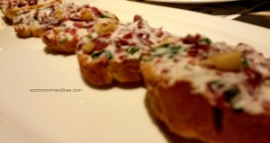 Goat cheese cranberry crostini