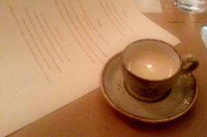 White onion and smoked scarmoza Soup , Sassy Spoon