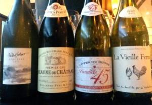 Vegetarian food and wine tuskers